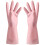 Pink Waterproof Kitchen Gloves M Size 1 Pair 1