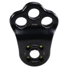 30KN Climbing Single Pulley Climbing Three Hole Hitch Pulley Hauling Pulley for Rock Climbing, Rappelling,Zipline Sports