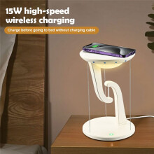 Lampe de Bureau LED Flottante, Chargement Sans Fil, Commande Tactile, Veilleuse Décorative pour Chambre à Coucher