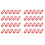 40 Pcs Assorted Key ID Label Tags Split Ring Keyring Keychain (Red). 1