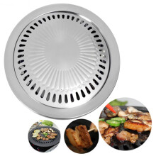 Poêle à griller de style coréen pour barbecue, compatible avec les plaques de cuisson, en acier inoxydable antiadhésif, pour une utilisation