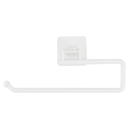 White Plastic Toilet Paper Holder Stand with Storage
