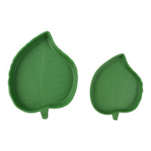 Leaf-Shaped Reptile Food and Water Bowl Set of 2