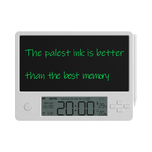 Tarmeek LCD Writing Tablet with Calendar Clock Alarm Memo