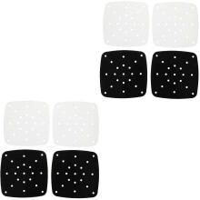 Air Fryer Pad Set White High-Temp Cloth 8 pcs