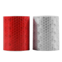 2 pcs 50mm 3 meter Adhesive Tape Warning Tape Reflector Tape Security Marking Tape White and Red