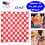 Wax paper sheets red white checkered 12x12 inch 1