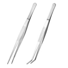 Stainless Steel Tweezers Curved and Straight 25cm