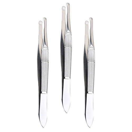Eyebrow Tweezer Set Stainless Steel 3 Pcs