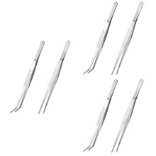 Lash Tweezers Stainless Steel Angled 3 Pieces