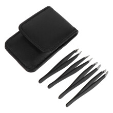 Stainless Steel Precision Tweezers Set for Hair Removal
