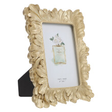 Cadre de bureau en résine Feuilles dorées (1 pièce)