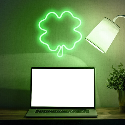 LED-neonvägglampor St. Patrick's Day-dekoration 1-pack 2