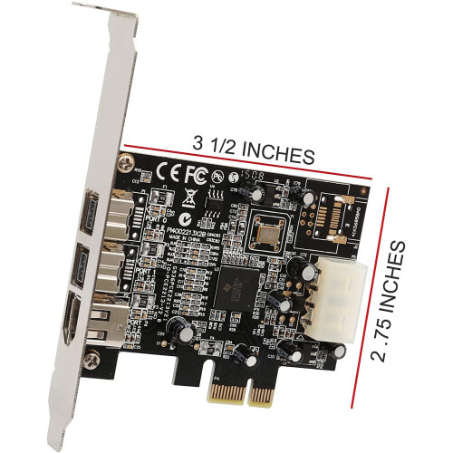 Κάρτα PCIe IEEE1394FireWire3 θυρών με τσιπ TI XIO2213B 1