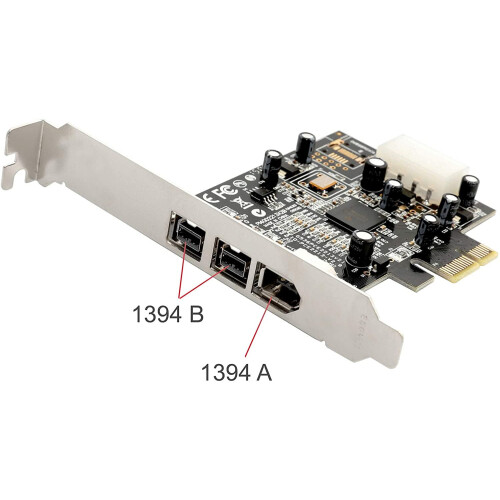 Κάρτα PCIe IEEE1394FireWire3 θυρών με τσιπ TI XIO2213B 2