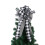 Christmas Tree Topper Bow White Black Buffalo Plaid 1 Pack 3
