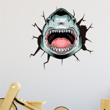 Shark 3D Wall Sticker Marine Life Decor 11.8" x 11.8"