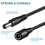 Καλώδιο επέκτασης DC 5,5 mm x 2,1 mm αρσενικό σε θηλυκό 3 ft-2-pack 3