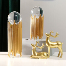 Heimdekoration, Wohnzimmerartikel, Ornament für Haus, Beleuchtetes Glas, Wein, Kristall, Buch, Mitteltisch, Moderner Fernsehschrank, L