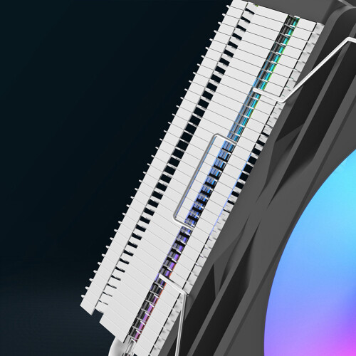Ψύκτρα CPU Jixopn Air Λευκό 4-σωλήνας θερμότητας 10cm PWM ARGB για 2