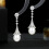 Brincos franceses retrô de pérolas, elegantes e estilo cortesão. 3
