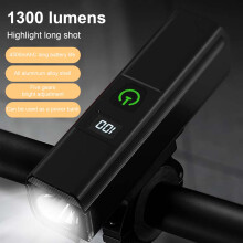 AURORA TRADE Bike Headlight USB Rechargeable 1300 Lumens