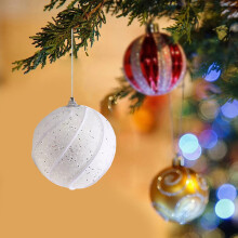 Christmas Ball Ornaments Black Irregular Set 12pcs