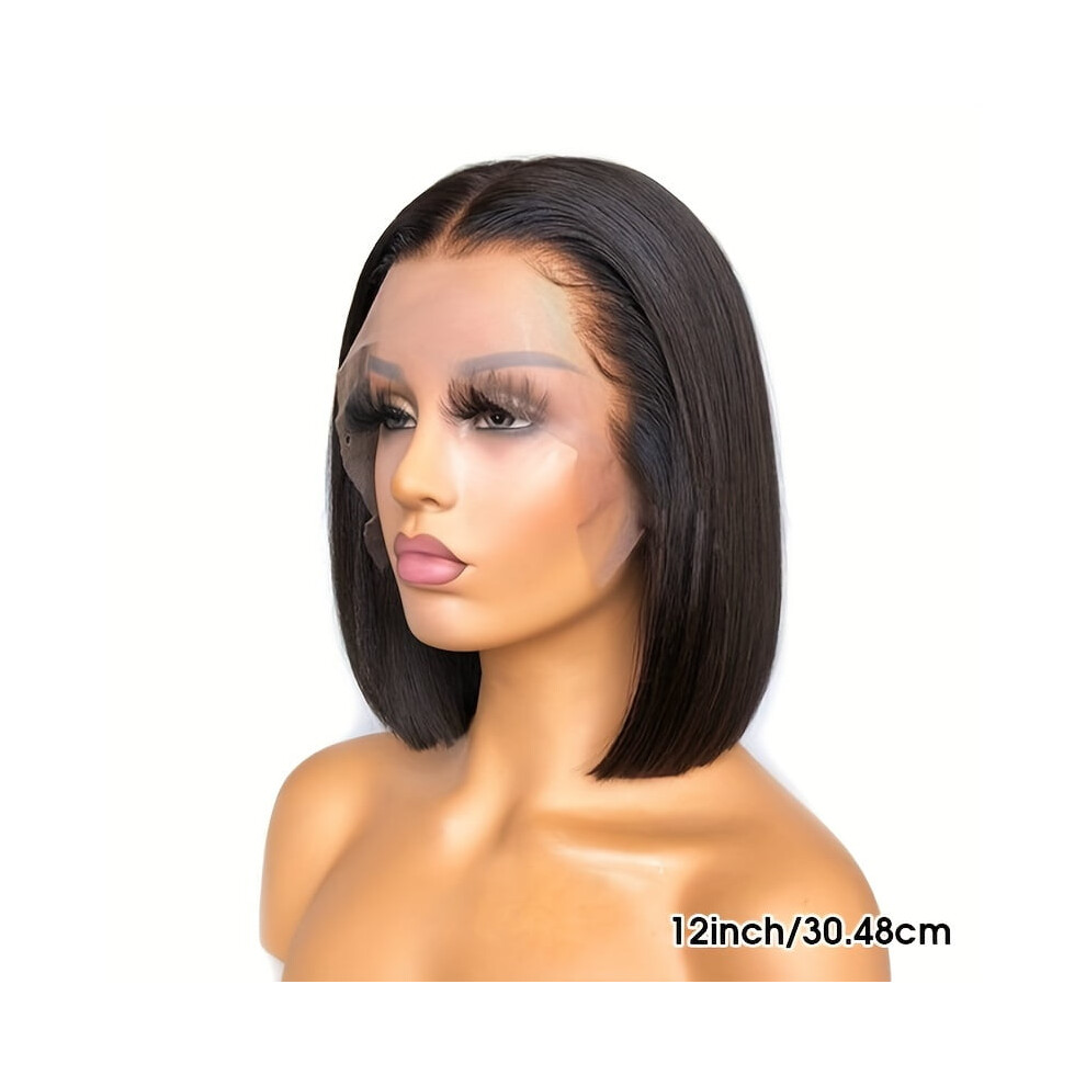 Short Straight Bob Wig â Brazilian Remy Human Hair, 13x4