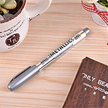Yakbaofuo Metallic Marker Pens Silver Gold 2-Pack
