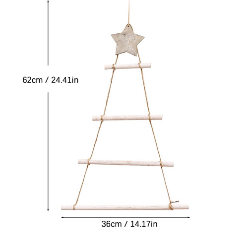 Ensemble décoratif suspendu de bûches triangulaires de Noël 2