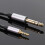 Sort 3,5 mm til 6,35 mm hovedtelefonadapterkabel 3