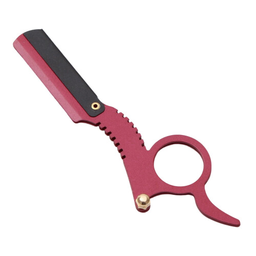 Barberknivhåndtag i rustfrit stål med lige hoved, 1 stk. 1