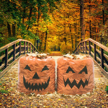 AURORA TRADE2 ks veľkokapacitné plastové vrecká na odpadky s tekvicovým vzorom na Halloween