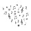 Musical Note Wall Decals Removable Vinyl 12 pcs 1