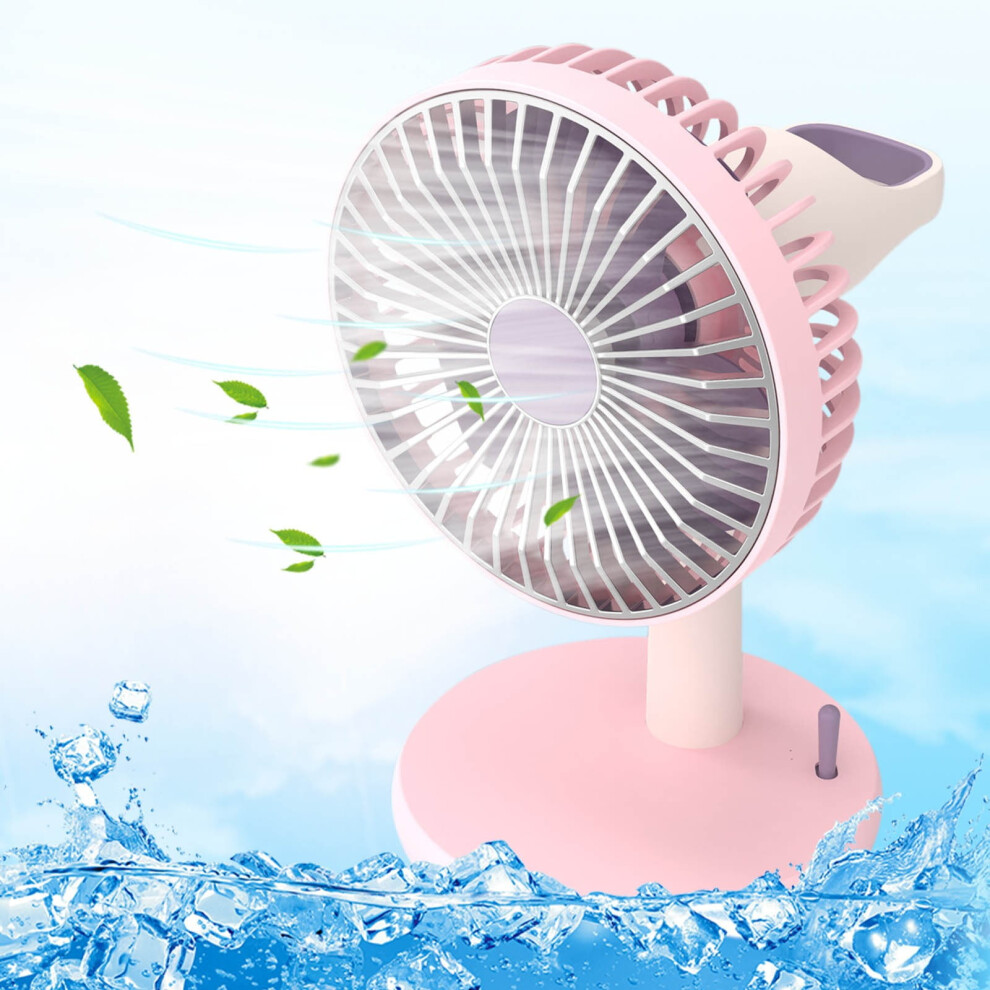 Aurigate Mini Portable Fan Rechargeable 3-Speed Desktop Fan 969218190258