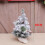 16 inch pre-lit flocked tabletop Christmas tree with burlap 1