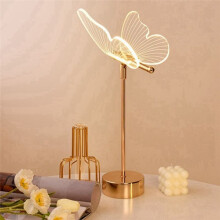 Butterfly Table Lamp USB 1800 MAh Rechargeable Ambiance Night Lights 3 Color Light Changing LED Desk Lights