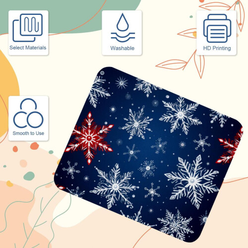 Mousepad Christmas Snow K 8,3x9,8 polegadas com base antiderrapante 2