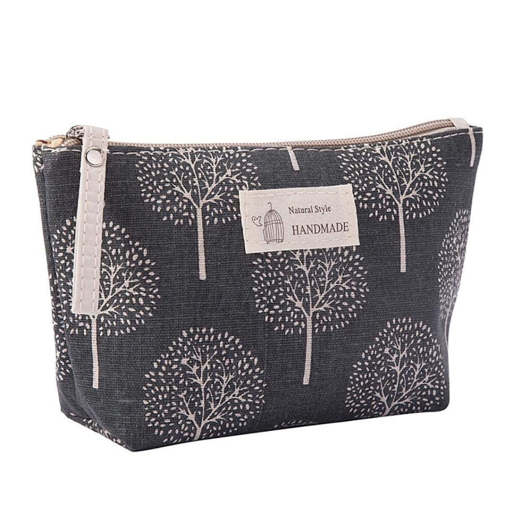Cotton Linen Cosmetic Bag Large Capacity Travel Storage