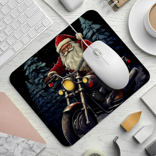 Bureauonderlegger met kerstmanmotor en rubberen onderkant 1