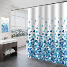 Douchegordijn van stof, waterdicht ontwerp en polyester, sneldrogend, verzwaarde zoom, douchegordijnenset voor de badkamer, duurzaam en wasbaar.