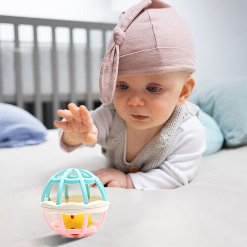 Hochet pour bébé en caoutchouc souple 0-12 mois 1