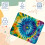 Πολύχρωμο κυκλικό tie-dye mouse pad 8,3x9,8 ίντσες αντιολισθητικό 3