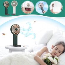 AURIGATE Mini Ventilatore Portatile Mini Ventilatore Portatile Ventilatore Regolabile a 3 Velocità Ricaricabile USB Scrivania Esterno Viaggio