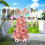 Pink Bunny LED Desktop Tree Ceramic Easter Decor 6