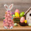 Pink Bunny LED Desktop Tree Ceramic Easter Decor 7