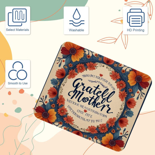 Grateful Mother musematte med sklisikker gummibase 8,3x9,8 2
