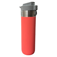 Yakbaofuo Bouilloire droite portable en acier inoxydable pour boissons froides, idéale pour les voyages et le sport. Bouteille isotherme en verre.