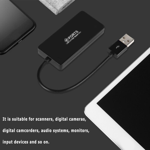 USB 2.0 Hub-Adapter mit 4 Anschlüssen für PC und Laptop 2