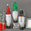 Christmas wine bottle cover red tree topper 3 pcs 1